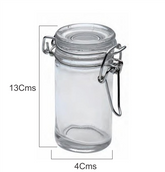Mini reusable hermetic jar with pressure lock 130x40mm (12Pc Pack)
